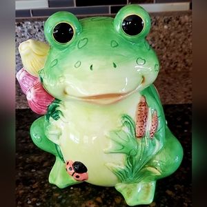 Small Vintage Frog Cookie Jar